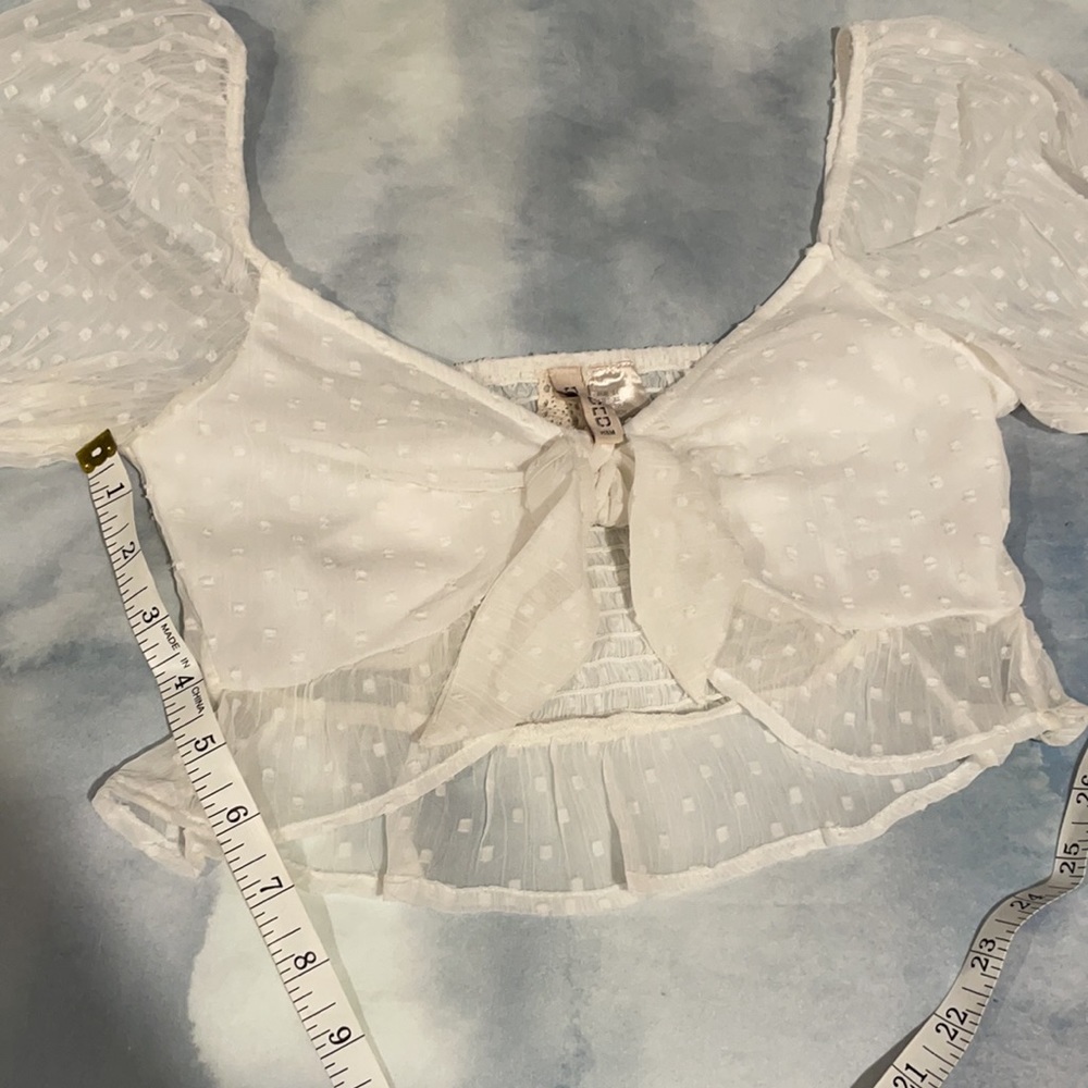 H&M White Smocked Crop Top - Picture 8 of 11